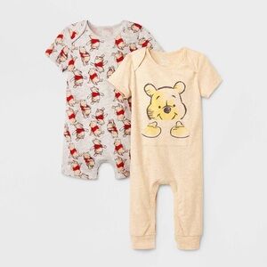 Disney Winnie the Pooh Bodysuit Set - Gray and Cream Size 18 Months